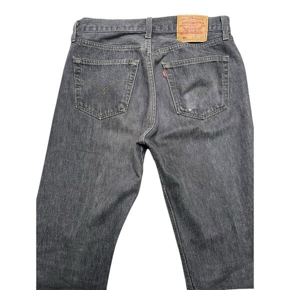 Vintage 90s LEVIS 501 Button-Fly Jeans - Black / Gray Perfect Fade USA - 32X36 - Picture 4 of 8